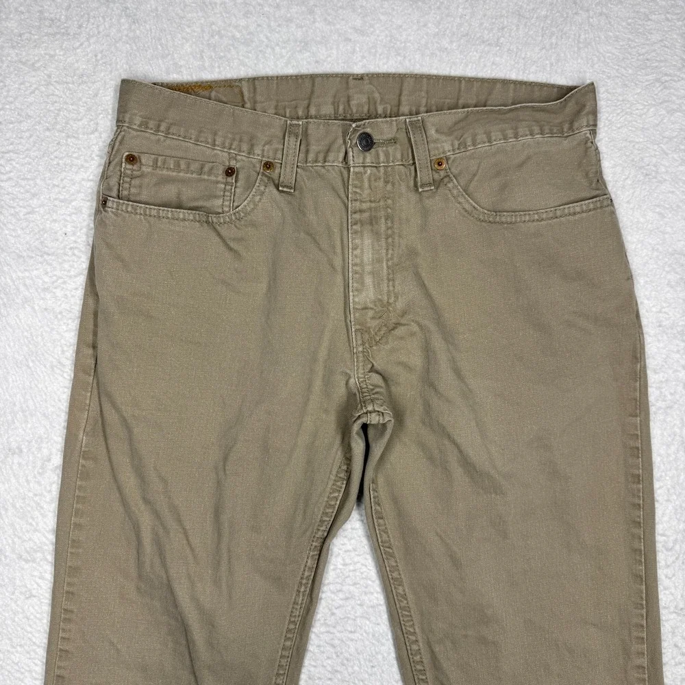 Levis 559 Relaxed Straight Jeans Tan‎ Khaki Pants Men's Size 34x32
